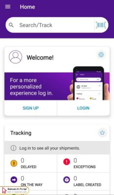 FedEx Bahrain Tracking Number via App Steps